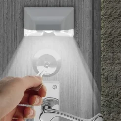 New Patriot Lighting® White Keyhole Motion Sensor Outdoor Wall Light