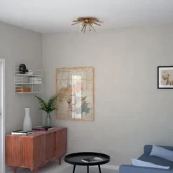 Outlet Patriot Lighting® Aria Natural Brass Flush Mount Ceiling Light