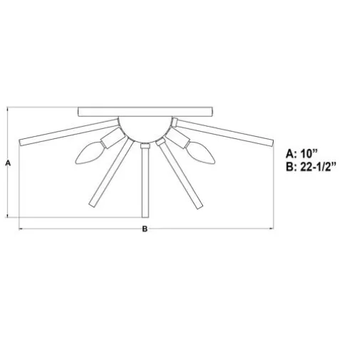 Outlet Patriot Lighting® Aria Natural Brass Flush Mount Ceiling Light