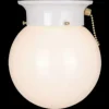 Outlet Patriot Lighting® Amity White 1-Light Flush Mount Ceiling Light