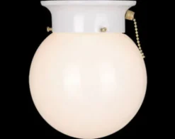 Outlet Patriot Lighting® Amity White 1-Light Flush Mount Ceiling Light