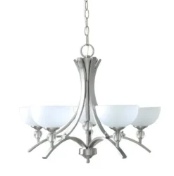 Outlet Patriot Lighting® Chantelle 5-Light Satin Nickel Chandelier