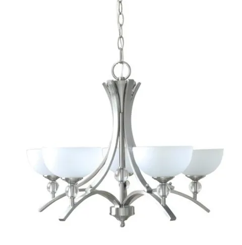 Outlet Patriot Lighting® Chantelle 5-Light Satin Nickel Chandelier