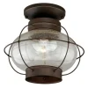 Outlet Patriot Lighting® Chatham Burnished Bronze Outdoor Flush Mount Light