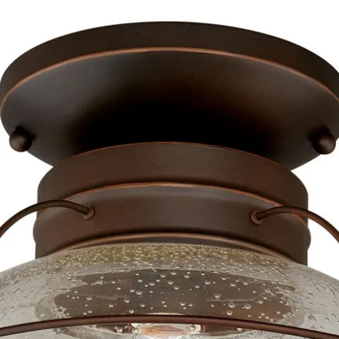 Outlet Patriot Lighting® Chatham Burnished Bronze Outdoor Flush Mount Light