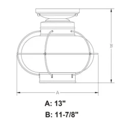 Outlet Patriot Lighting® Chatham Burnished Bronze Outdoor Flush Mount Light