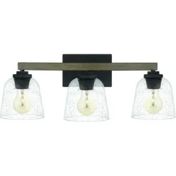 Outlet Patriot Lighting® Danae Matte Black 3-Light Vanity Light