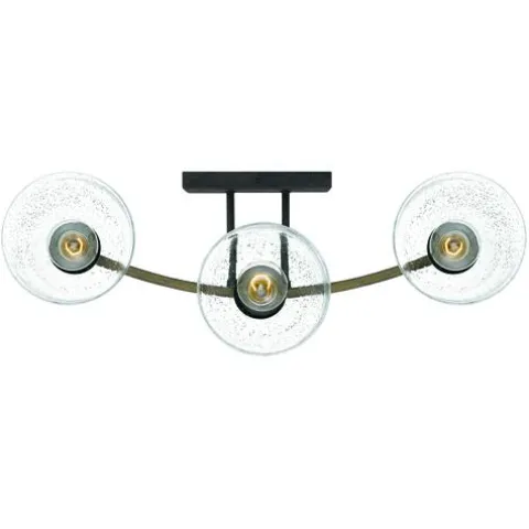 Outlet Patriot Lighting® Danae Matte Black 3-Light Vanity Light