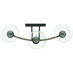 Outlet Patriot Lighting® Danae Matte Black 3-Light Vanity Light