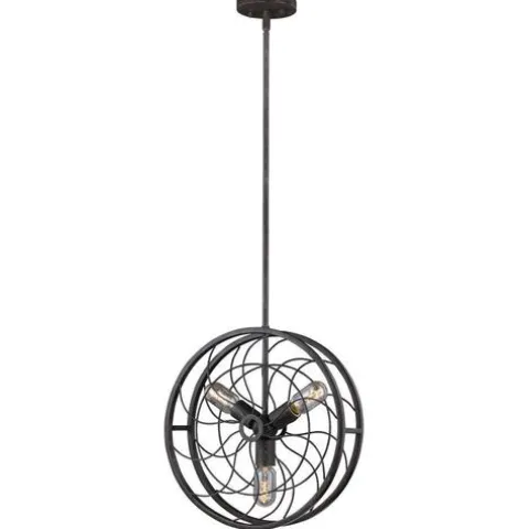 Outlet Patriot Lighting Elegant Home Patriot Lighting® Elegant Home Gwen Silver Patina 3-Light Pendant