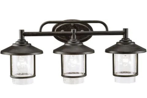 Outlet Patriot Lighting® Elegant Home Miner Bronze 3-Light Vanity Light