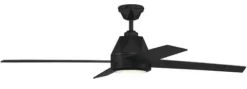 Outlet Patriot Lighting™ Geo 52″ Matte Black Indoor Integrated Led Ceiling Fan