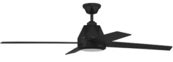 Outlet Patriot Lighting™ Geo 52″ Matte Black Indoor Integrated Led Ceiling Fan