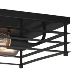 Outlet Patriot Lighting® Gaven Matte Black 2-Light Flush Mount Ceiling Light – 2 Pack
