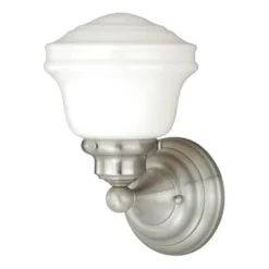 Outlet Patriot Lighting® Huntley Satub Nickel 1 Light Vanity Light