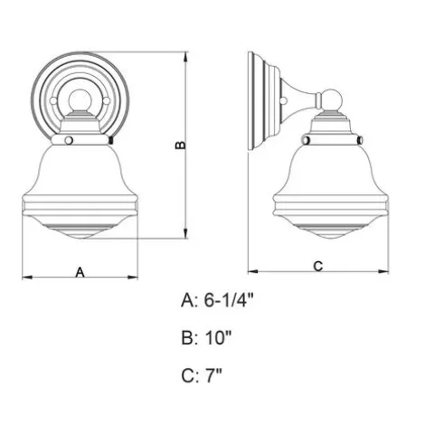 Outlet Patriot Lighting® Huntley Satub Nickel 1 Light Vanity Light