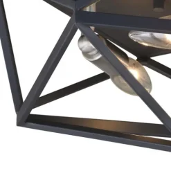 Outlet Patriot Lighting® Hailey Satin Nickel Flush Mount Ceiling Light