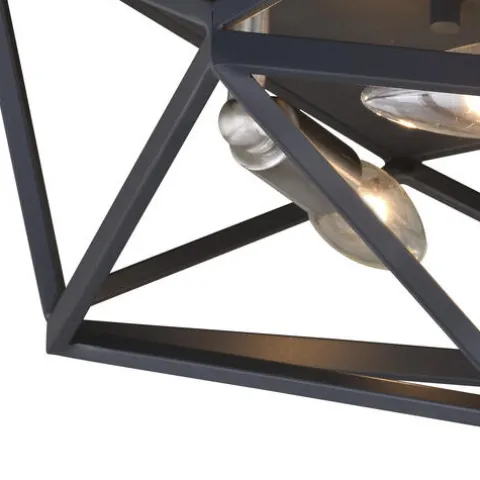 Outlet Patriot Lighting® Hailey Satin Nickel Flush Mount Ceiling Light