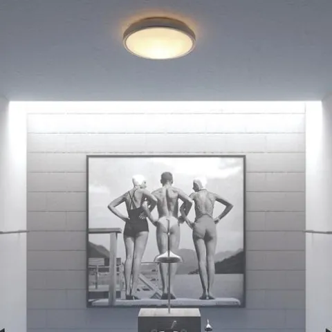 Outlet Patriot Lighting® Lato Satin Nickel Integrated Led Flush Mount Ceiling Light
