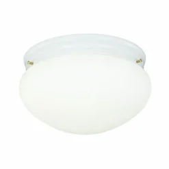 Outlet Patriot Lighting® Mushroom White 2-Light Flush Mount Ceiling Light