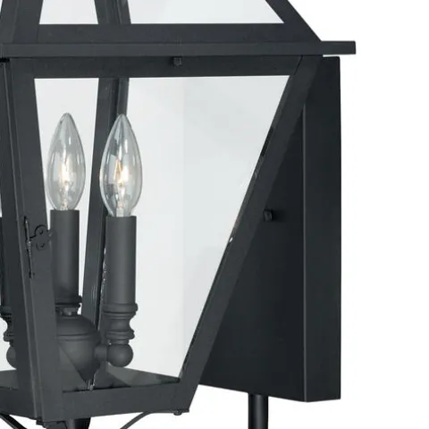 Outlet Patriot Lighting® Nottingham Textured Black 3-Light Outdoor Wall Light