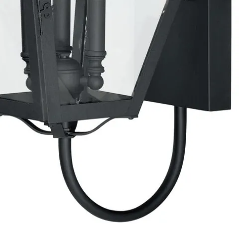 Outlet Patriot Lighting® Nottingham Textured Black 3-Light Outdoor Wall Light