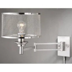 Outlet Patriot Lighting® Polk Satin Nickel 1 Light Wall Light