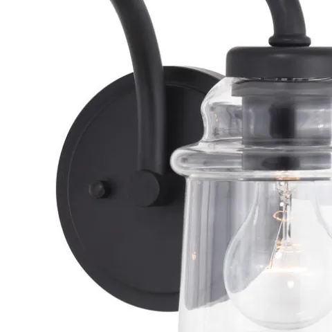 Outlet Patriot Lighting® Toledo Matte Black 2 Light Vanity Light