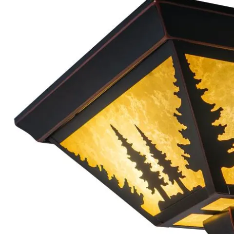 Outlet Patriot Lighting® Yosemite Burnished Bronze Flush Mount Ceiling Light