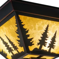 Outlet Patriot Lighting® Yosemite Burnished Bronze Flush Mount Ceiling Light