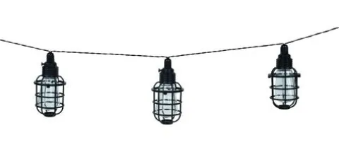Promo Patriot Lighting® 14′ 10-Light Edison Cage Solar Led String Light
