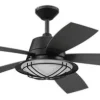 Promo Patriot Lighting™ 54″ Tess Matte Black Indoor/Outdoor Integrated Led Ceiling Fan