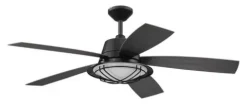 Promo Patriot Lighting™ 54″ Tess Matte Black Indoor/Outdoor Integrated Led Ceiling Fan