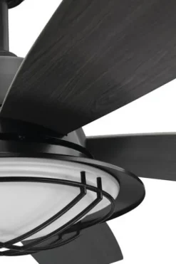 Promo Patriot Lighting™ 54″ Tess Matte Black Indoor/Outdoor Integrated Led Ceiling Fan