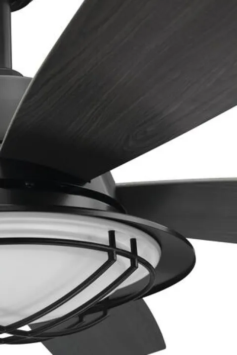 Promo Patriot Lighting™ 54″ Tess Matte Black Indoor/Outdoor Integrated Led Ceiling Fan