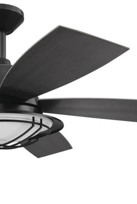 Promo Patriot Lighting™ 54″ Tess Matte Black Indoor/Outdoor Integrated Led Ceiling Fan