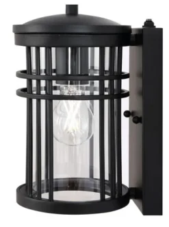 Promo Patriot Lighting® Abrham Black Led Outdoor Wall Light