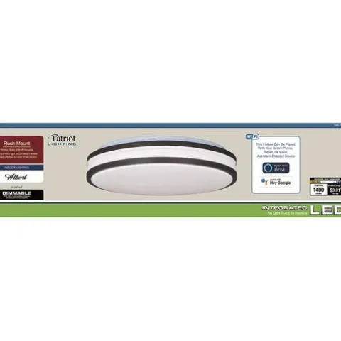 Promo Patriot Lighting® Albert Smart Wi-Fi Integrated Led Flush Mount Ceiling Light