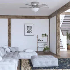 Promo Patriot Lighting™ Austin 42″ Brushed Nickel Indoor Led Ceiling Fan
