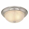 Promo Patriot Lighting® Cary Satin Nickel 2-Light Flush Mount Ceiling Light – 2 Pack