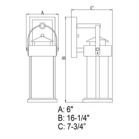 Promo Patriot Lighting® Cumberland Textured Dark Bronze And Burnished Oak Outdoor Wall Light