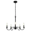 Promo Patriot Lighting® Cura Black 5-Light Chandelier
