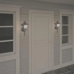 Promo Patriot Lighting® Dualux Brookline Iii Black Motion Sensor Outdoor Security Wall Light