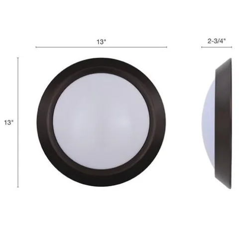 Promo Patriot Lighting® Fulton Bronze Integrated Led Flush Mount Ceiling Light 2-Pack