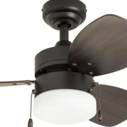 Promo Patriot Lighting™ Gibson Street 30″ Bronze Indoor Led Ceiling Fan