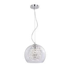 Promo Patriot Lighting® Loretta Chrome 1-Light Pendant