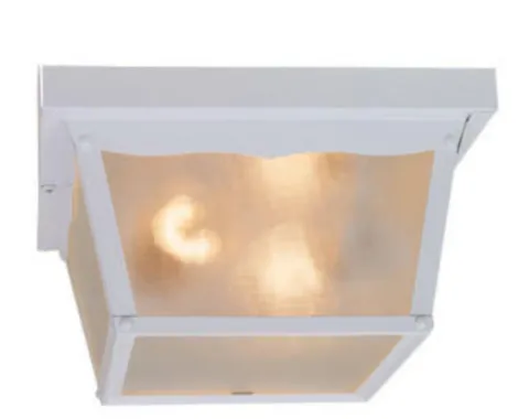 Promo Patriot Lighting® Mccormick White 2-Light Flush Mount Outdoor Ceiling Light