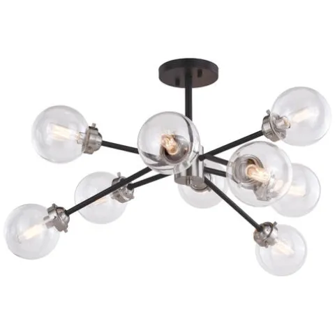 Promo Patriot Lighting® Orbit Oil Rubbed Bronze 9 Light Semi-Flush Mount Ceiling Light