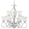 Promo Patriot Lighting® Samantha 9-Light Satin Nickel Chandelier
