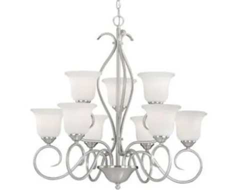 Promo Patriot Lighting® Samantha 9-Light Satin Nickel Chandelier